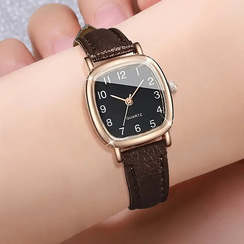 Elegant Women's Quartz Watch – Stylish Rose Gold Design with Leather Strap, Perfect for Every Occasion