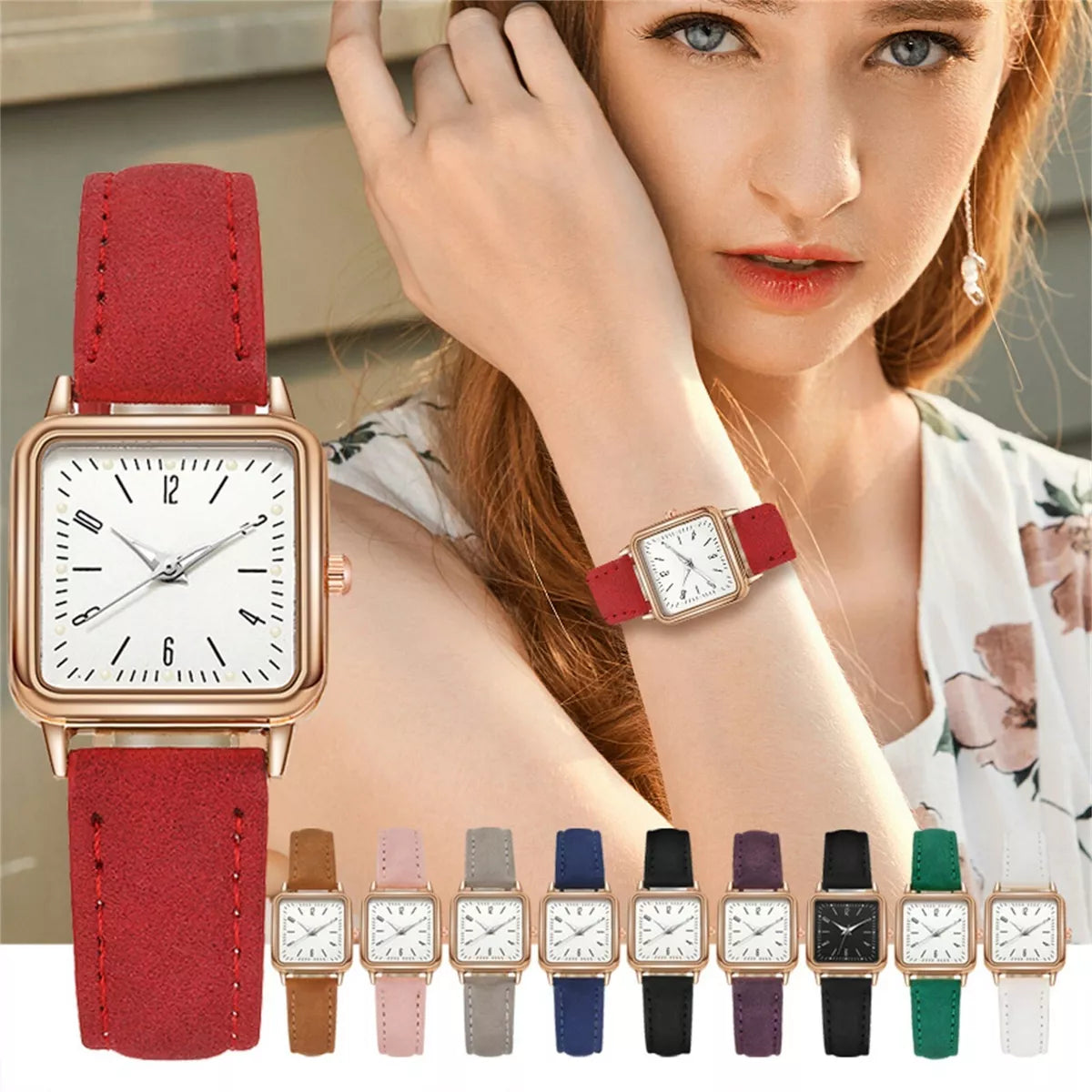 Elegant Women's Quartz Watch – Stylish Rose Gold Design with Leather Strap, Perfect for Every Occasion